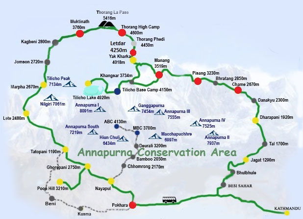 Annapurna Circuit Trek in Nepal Itinerary