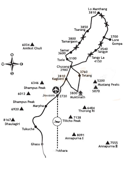Upper Mustang Trek Itinerary